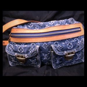 Louis Vuitton Navy Denim Bag